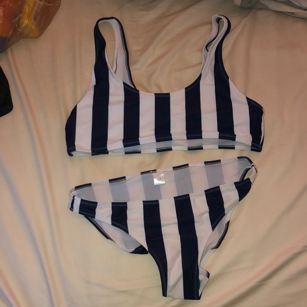 SHEIN striped bikini